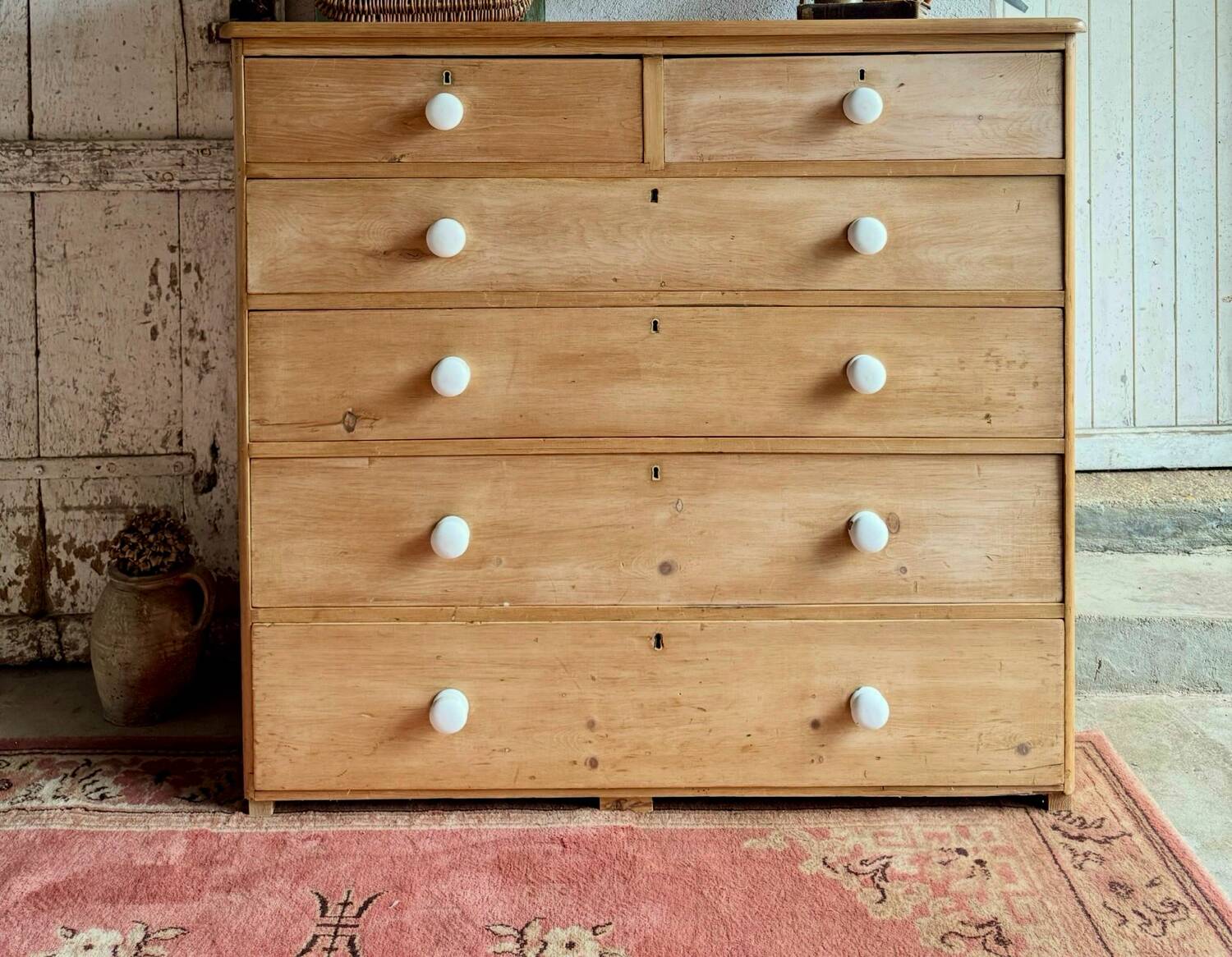Large English chest of drawers