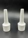 Pair of vintage white ceramic bud vases