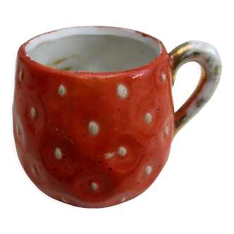Small antique porcelain cup "strawberry"