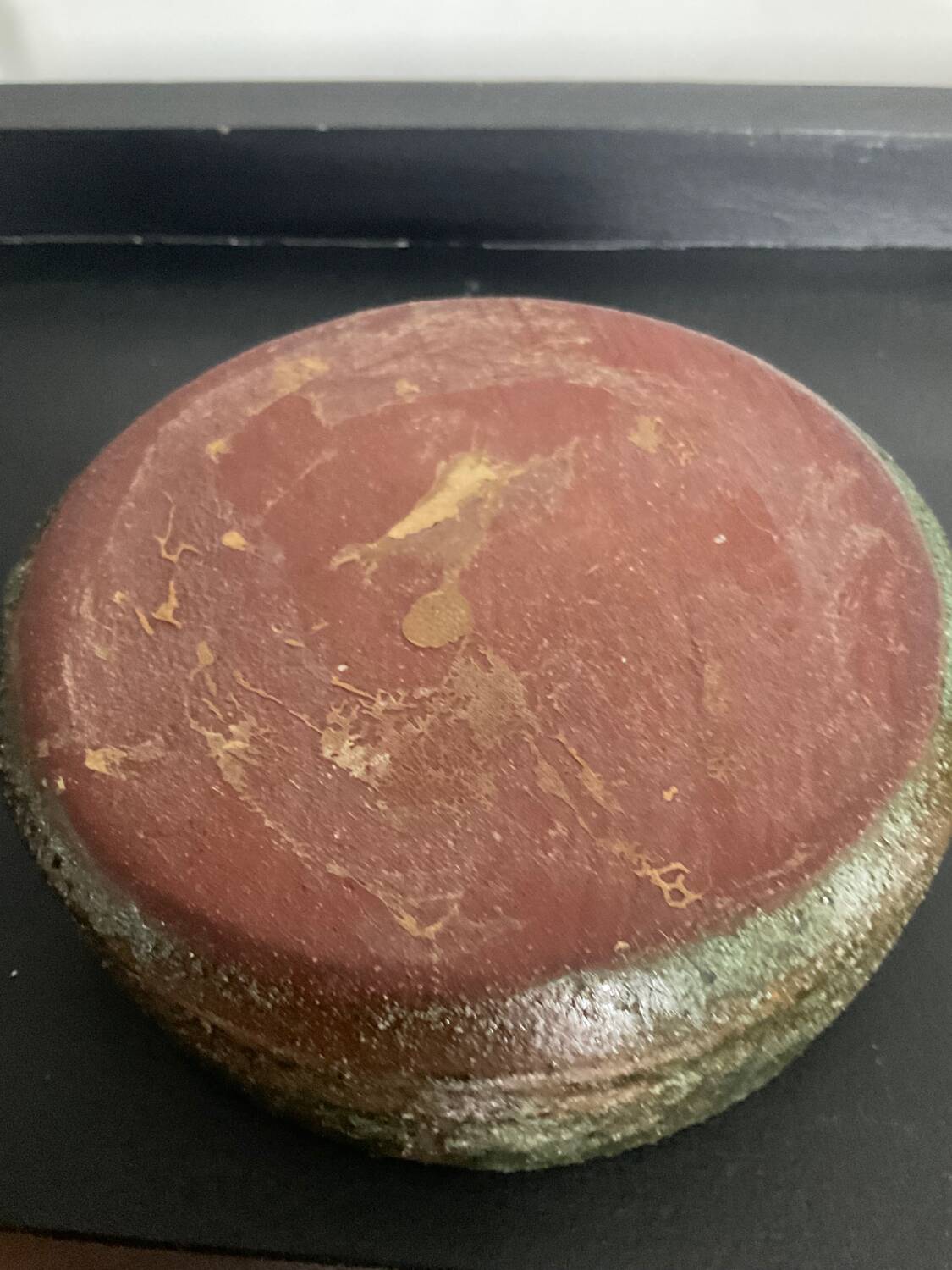 Vintage glazed terracotta ashtray