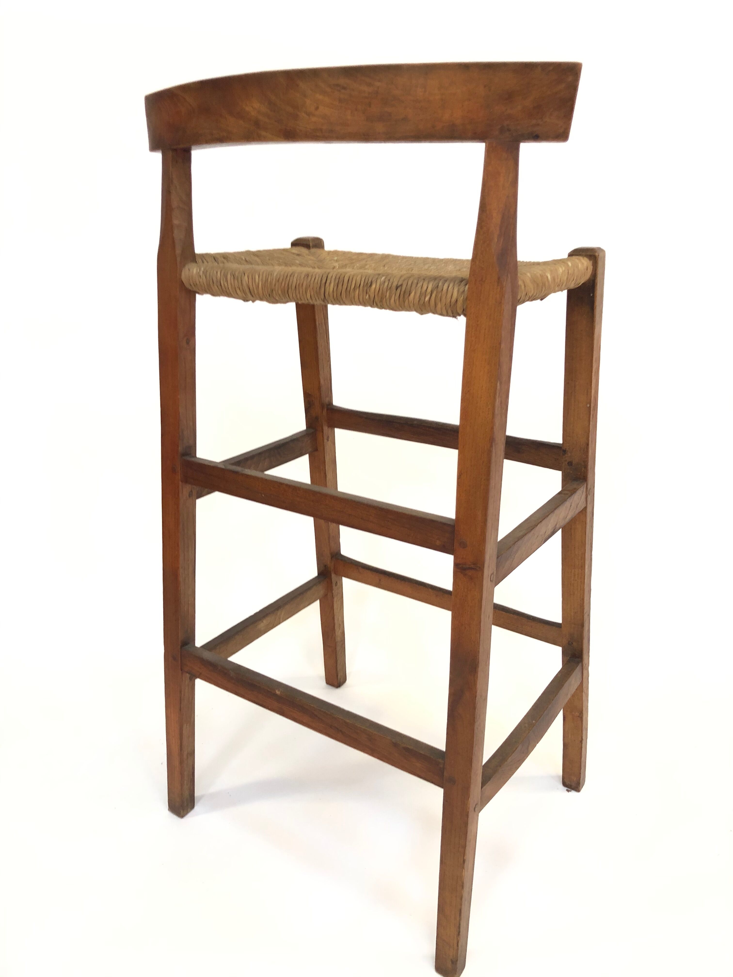 Minimalist wooden bar stool 40-50s