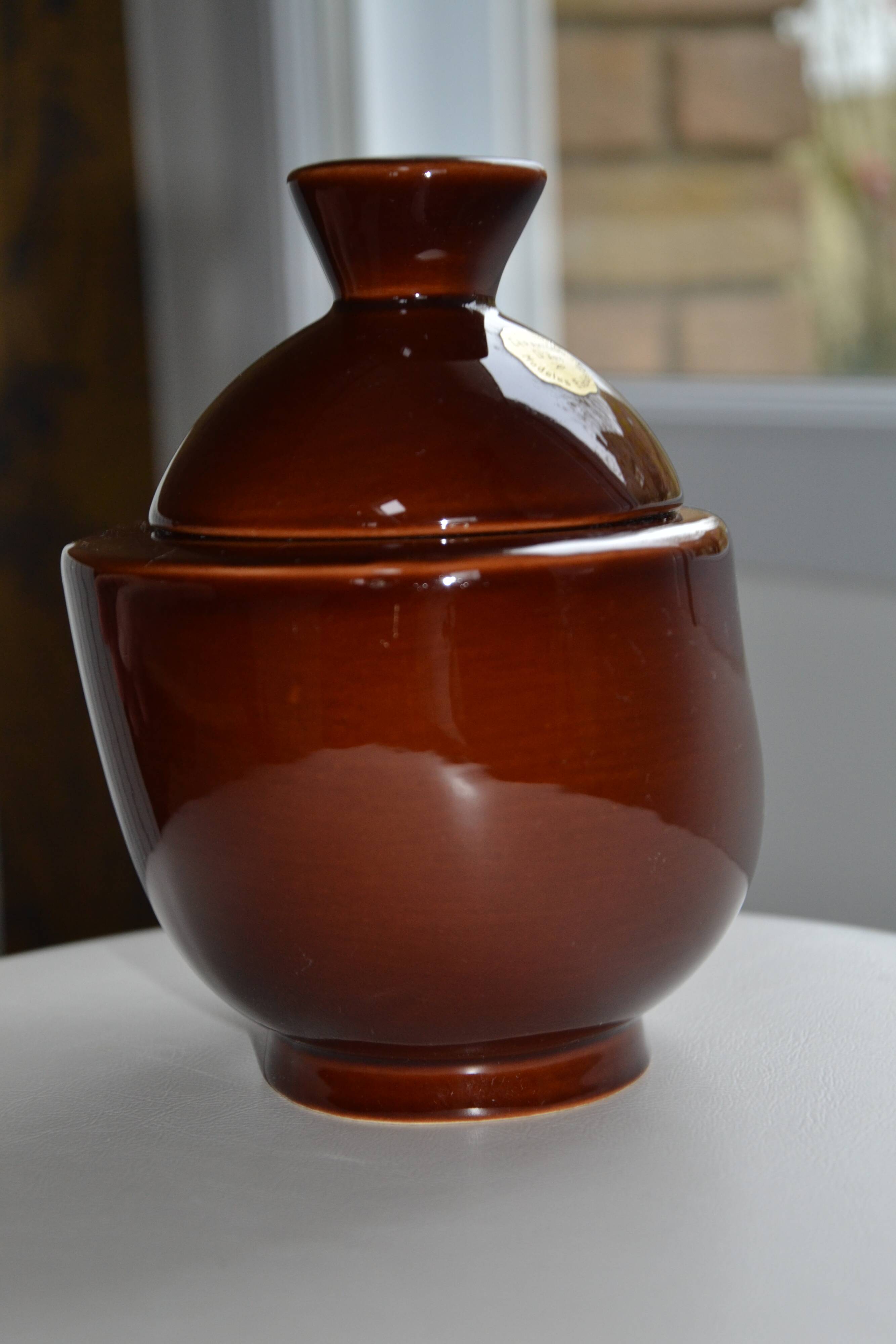 Brown ceramic pot