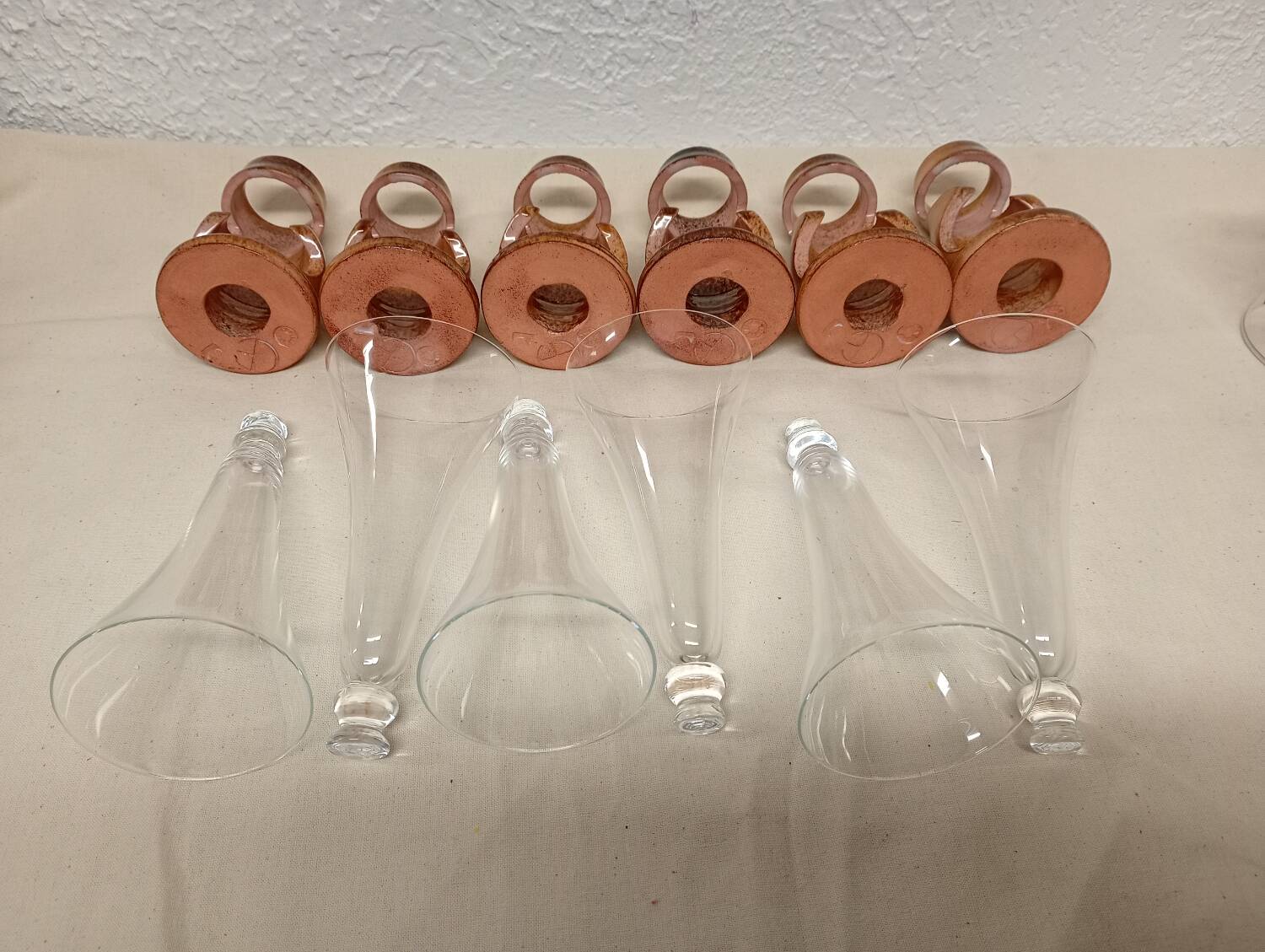 Champagne flutes Francis Dumelié