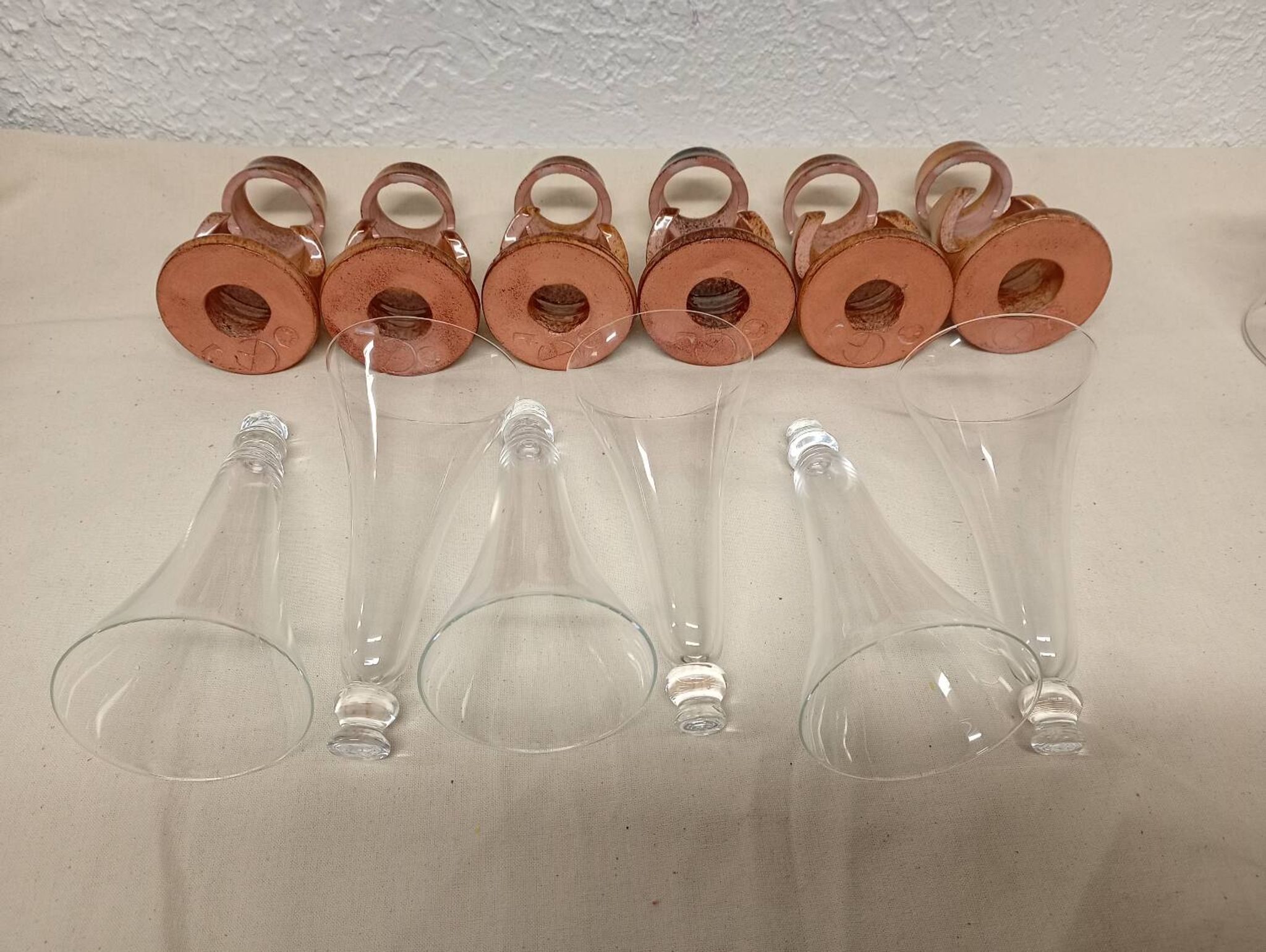 Champagne flutes Francis Dumelié