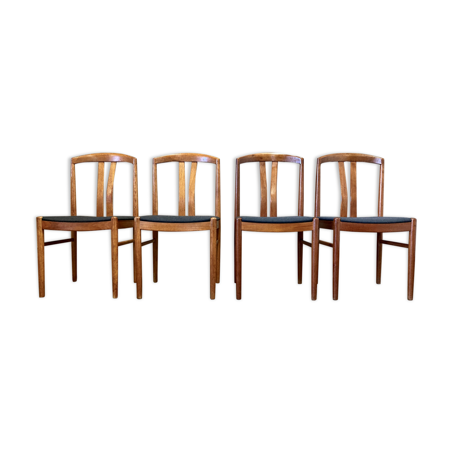 Set of 4 scandinavian chairs teak stamp Johansson Sweden 1950