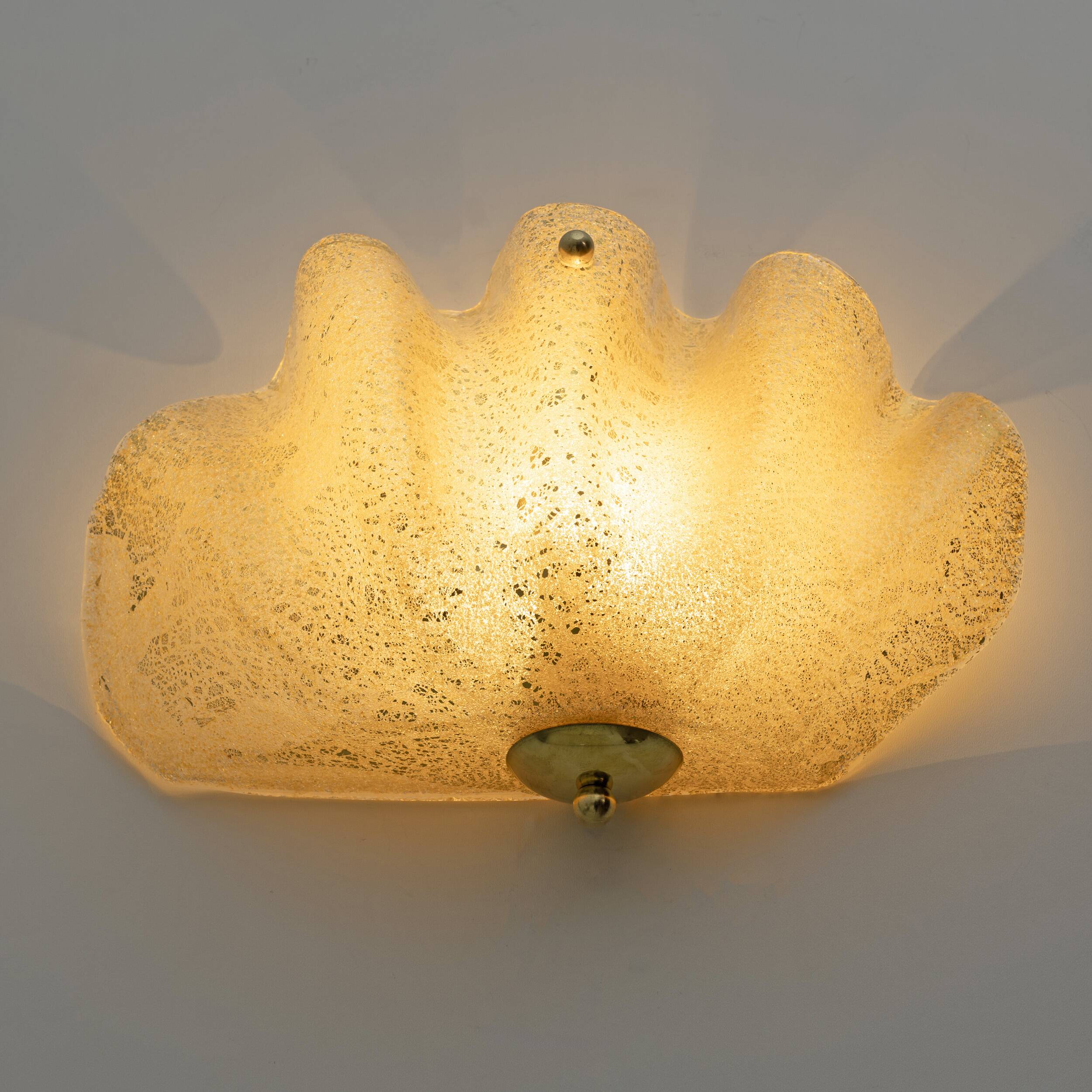 Pair of Mid-Century Modern Style Murano Glass Shell Sconces