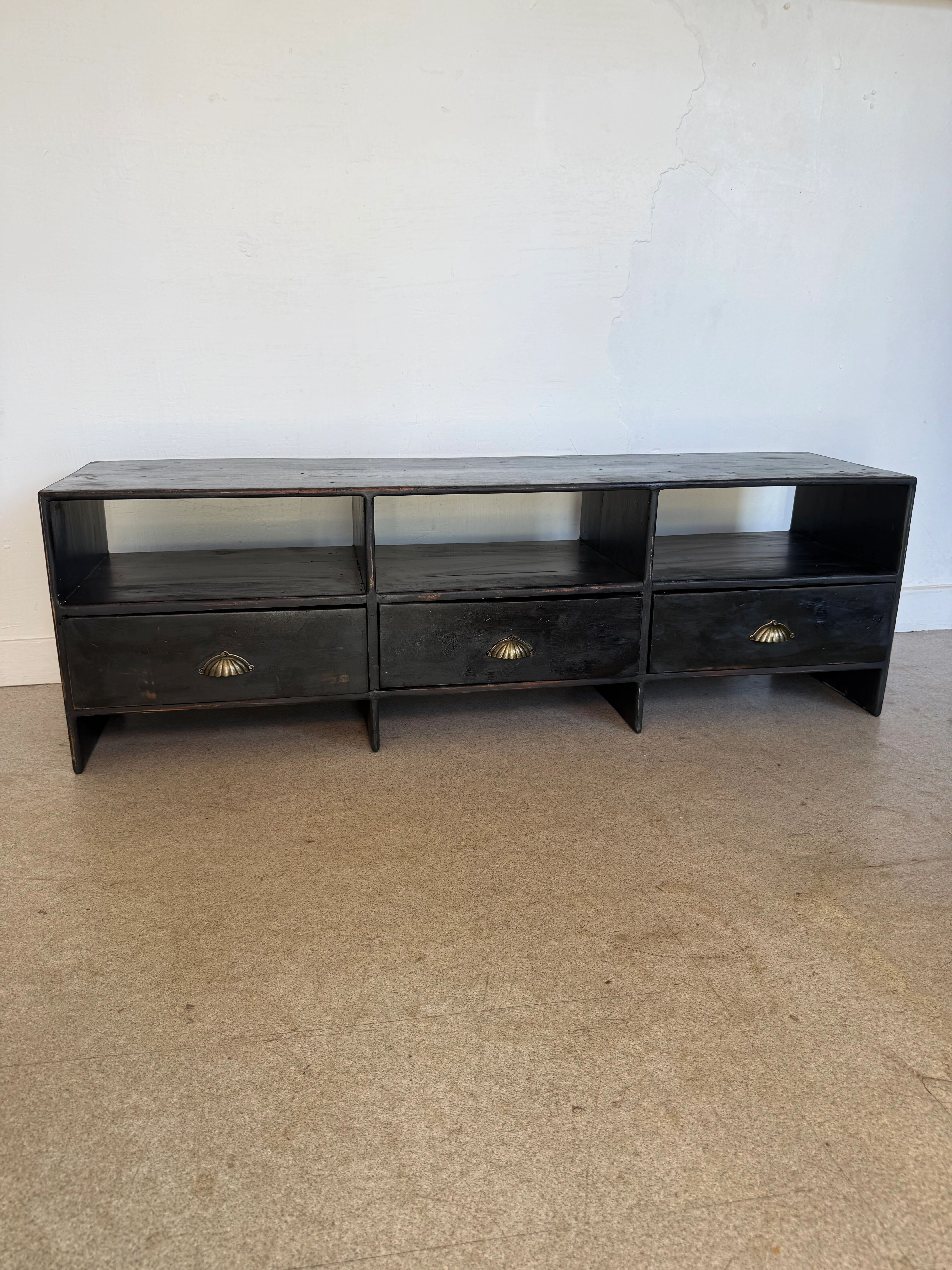 Meuble bas de métier vintage enfilade buffet meuble tv