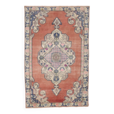 4x7 Brunt Red Oriental Handmade Vintage Rug, 142x224Cm SK 6770