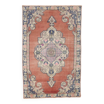 4x7 Brunt Red Oriental Handmade Vintage Rug, 142x224Cm SK 6770