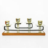 1930s art deco teak candlestick, Austria