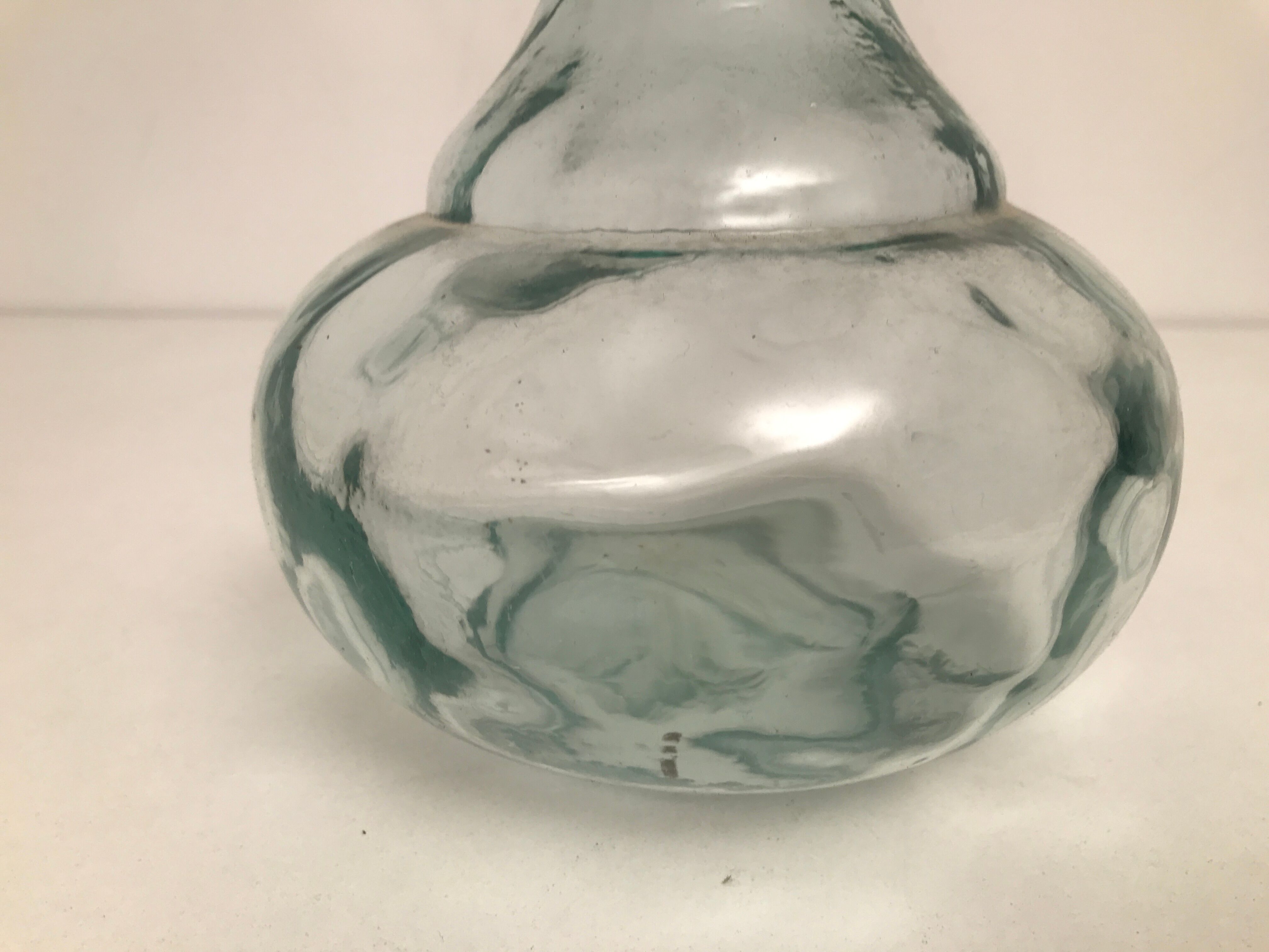 Glass art deco bottle
