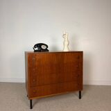 Vintage chest of drawers on legs – 4 drawers – wooden handles