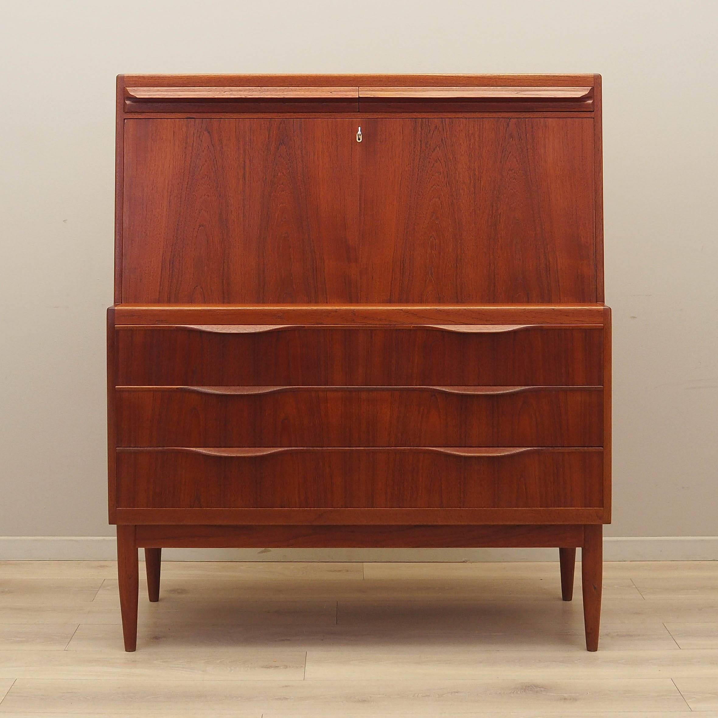 Teak secretary, Danish design, 1960s, Erling Torvits, Klim Møbelfabrik