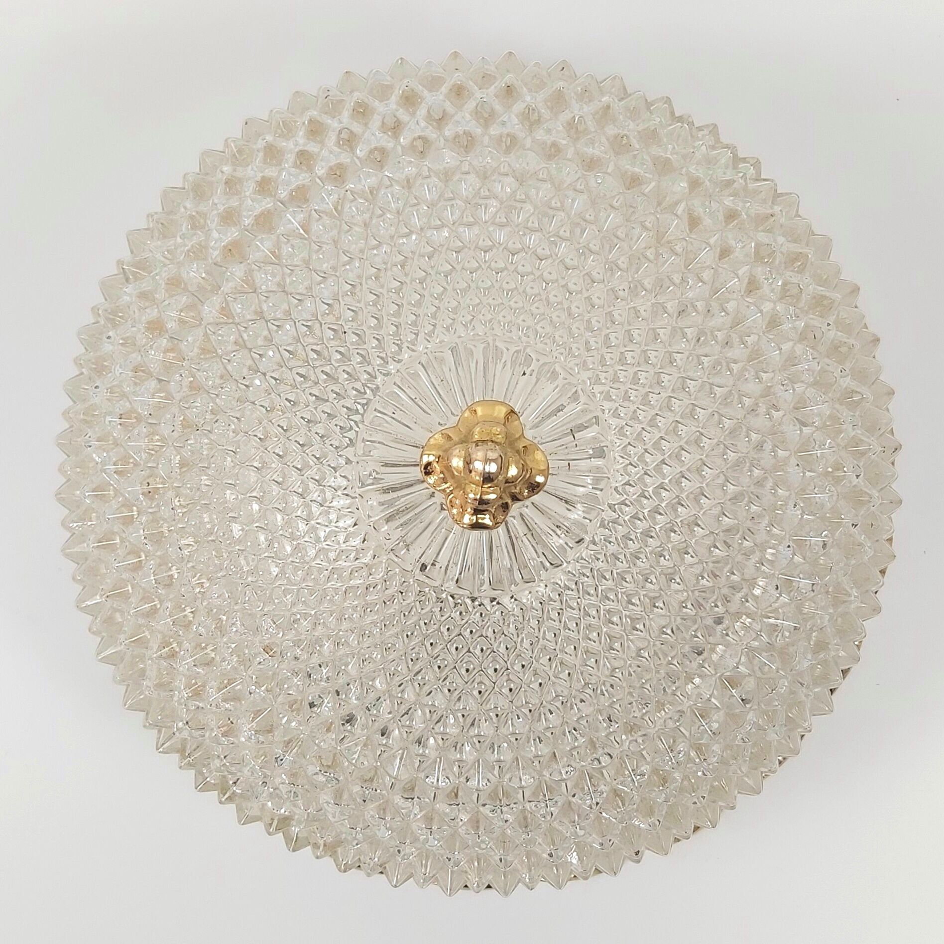 Glass ceiling lamp from Limburg, Germany, 1960s