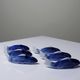 6 porcelain koi carp chopstick/knife rests, China, 1960s-1980s