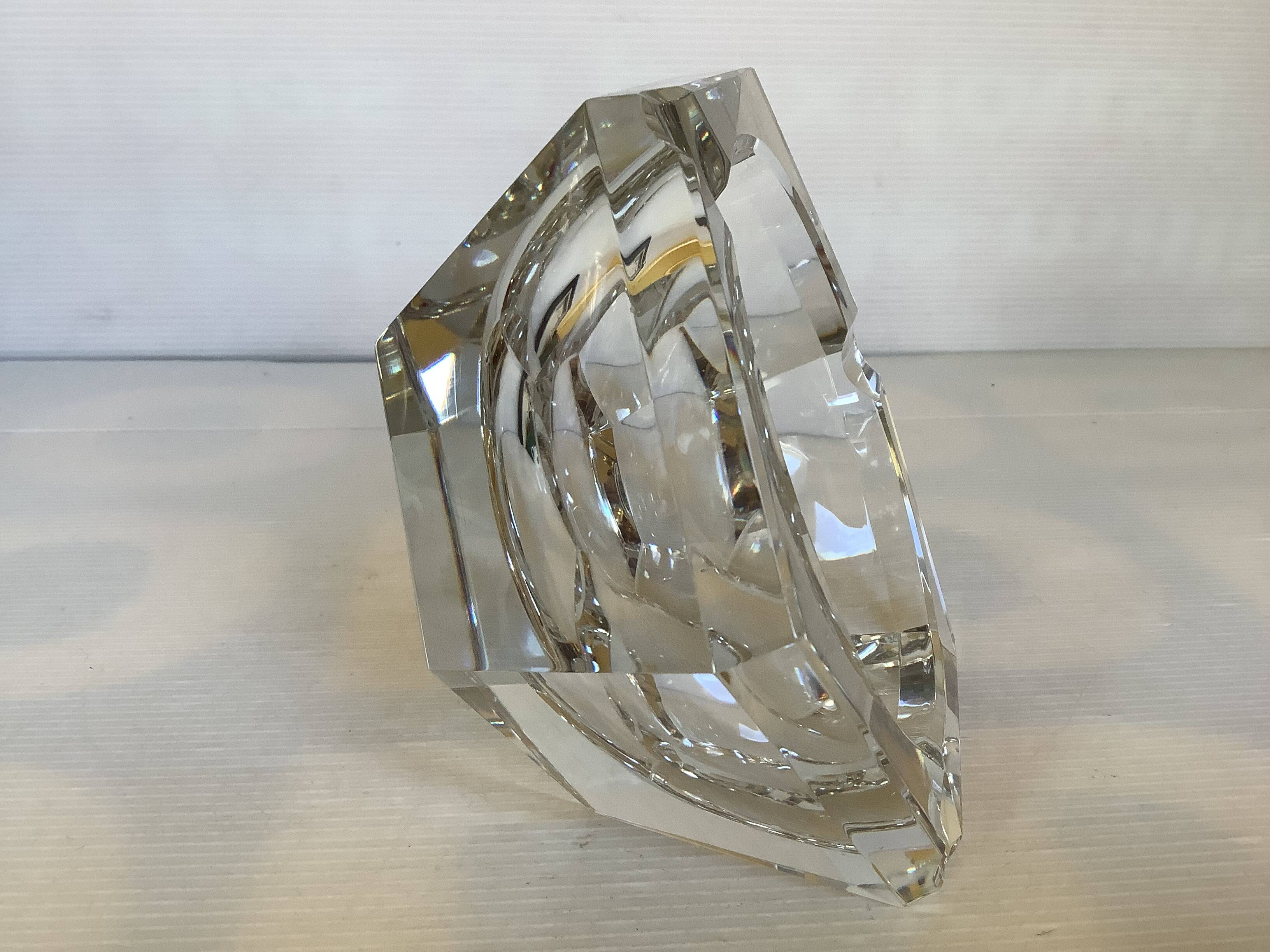 Large asymmetrical ashtray Val Saint Lambert pocket tray