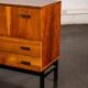 Rosewood burl chest of drawers