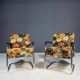 Pair of functionalist chromed armchairs, Eastern Europe, 1950s
