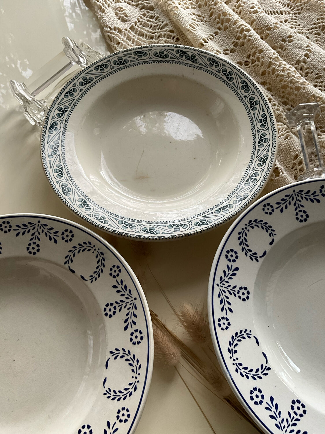 Mix and match old deep plates.