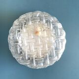 Round ceiling lamp made of molded glass
