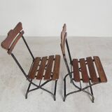 Lot de 2 chaises pliantes, chaises de jardin, années 1930