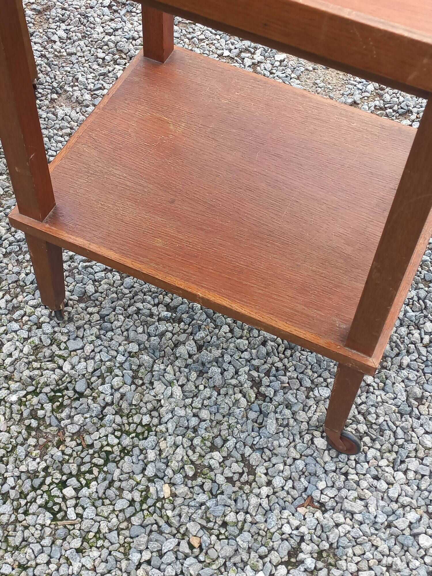 Pair of vintage 50s oak side tables