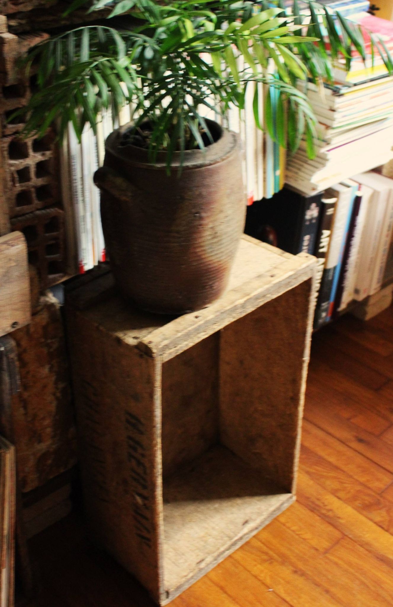 Wooden box storage furniture Germain