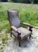 Fauteuil voltaire en bois en bois d’acajou