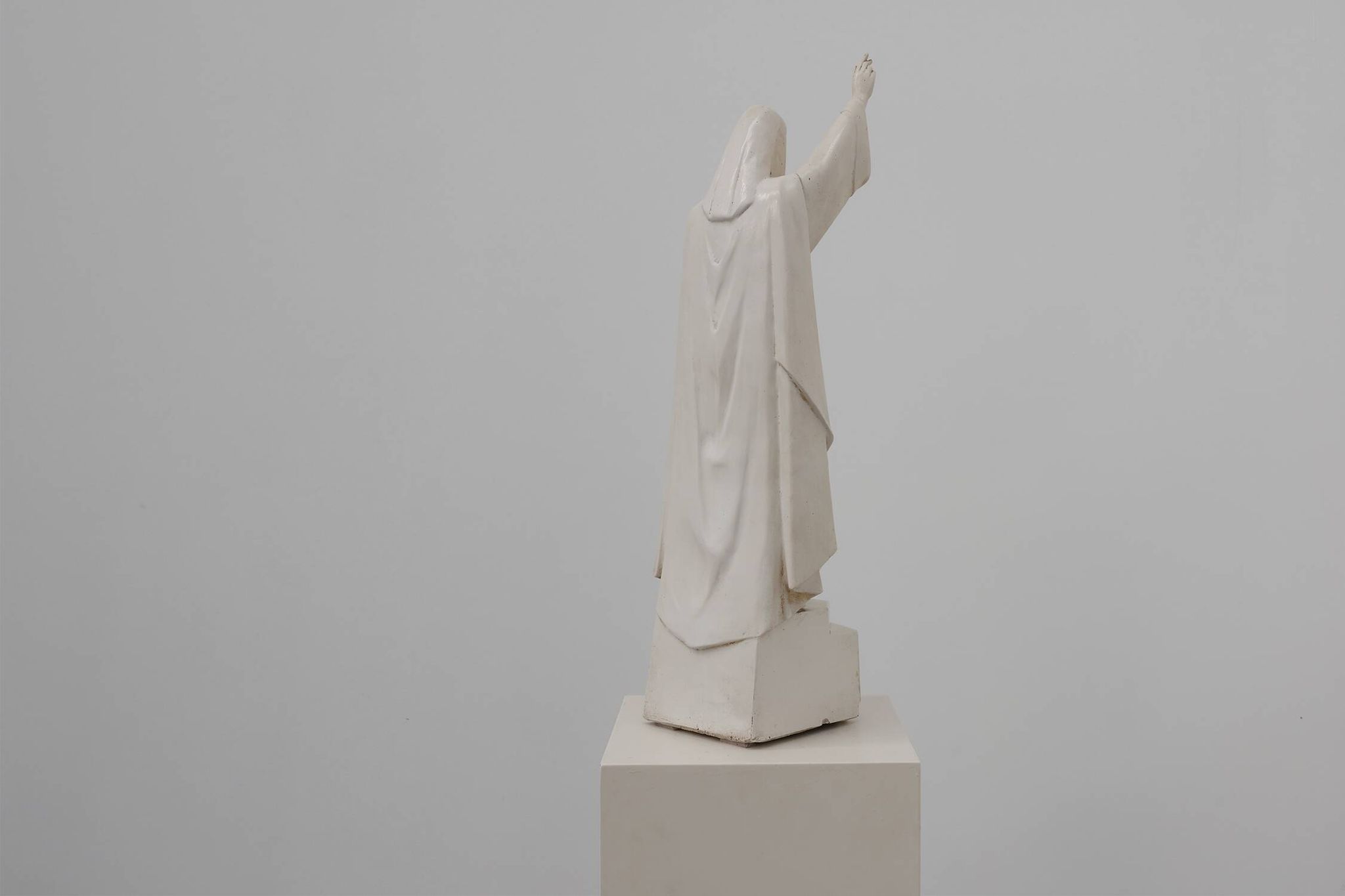 “Christ King in Our Home” Plaster Statue, Belgium, ca. 1920