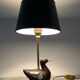 Artifex lamp with cloisonné wooden birds and travertine from the 1960s-70s.