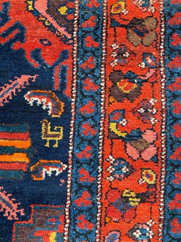 Carpet old Persian Malayer corridor 109x525 cm