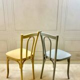 Vintage Thonet bistro chairs – pastel colours