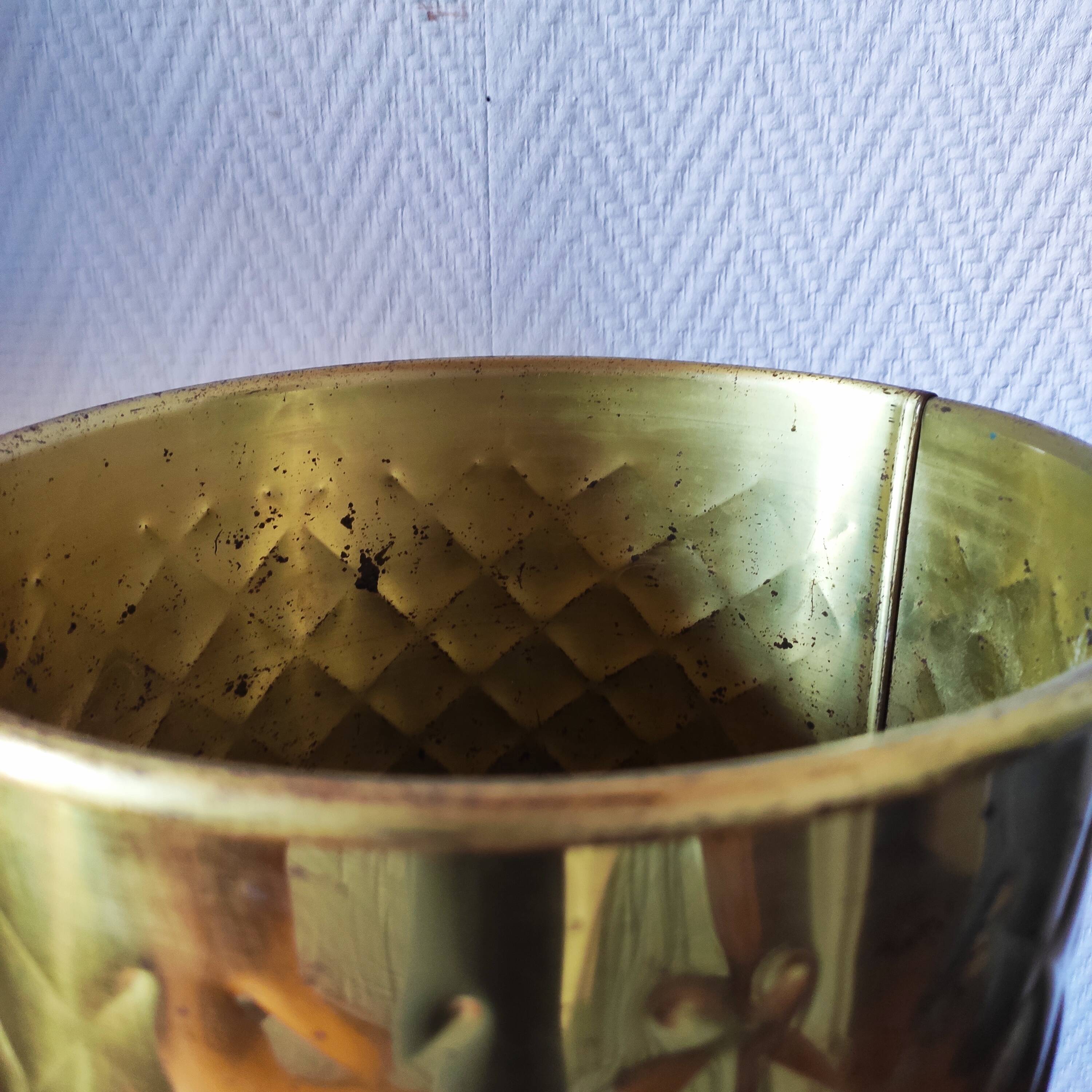 Vintage gold umbrella stand