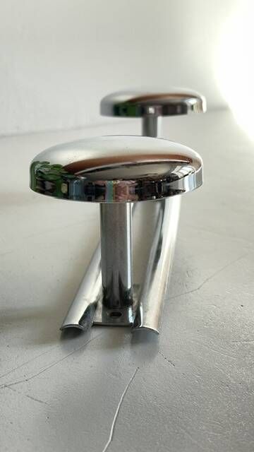 Vintage chrome metal coat stand