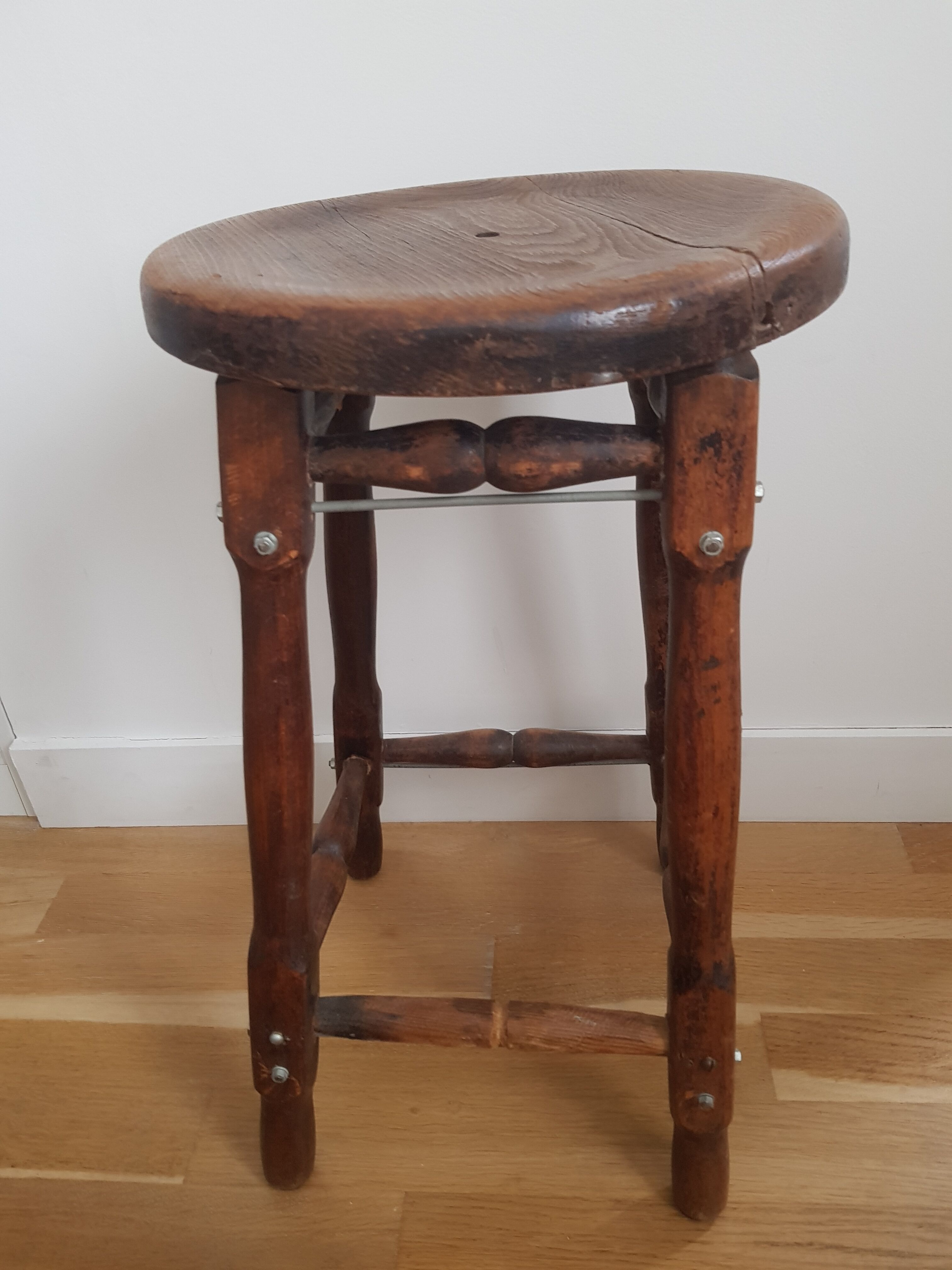 vintage wooden stool