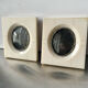 Pair vintage bakelite frames 14.5 cm x 12.5 cm