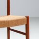 Set of four Danish dining chairs in teak and paper cord, Denmark, 1960