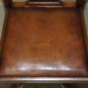 Antique George Hepplewhite captain's chair 1880 leather
