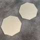 Pair of old underneath bottle tray hexagonal shape mirror 18 cm