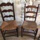 2 antique wooden chairs