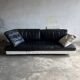 BnB Italia black and white leather sofa – 2-seater module