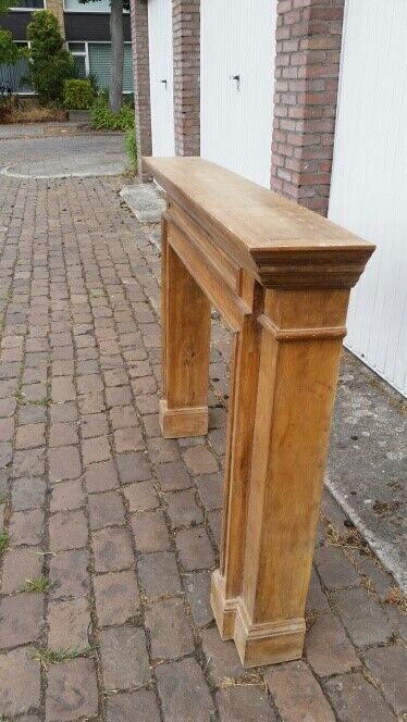 Wood fireplace mantle