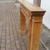 Wood fireplace mantle