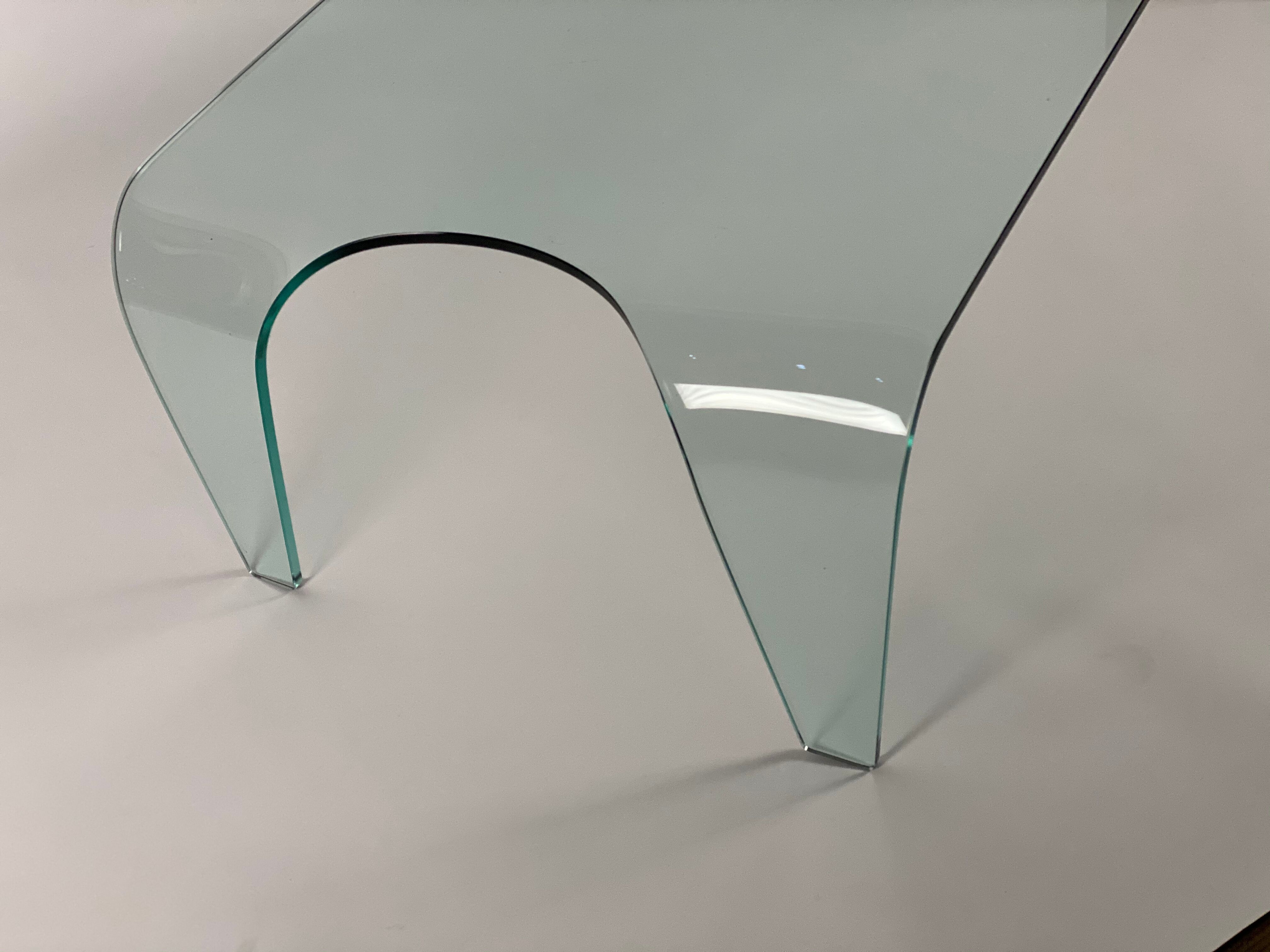 Glass coffee table around 1980