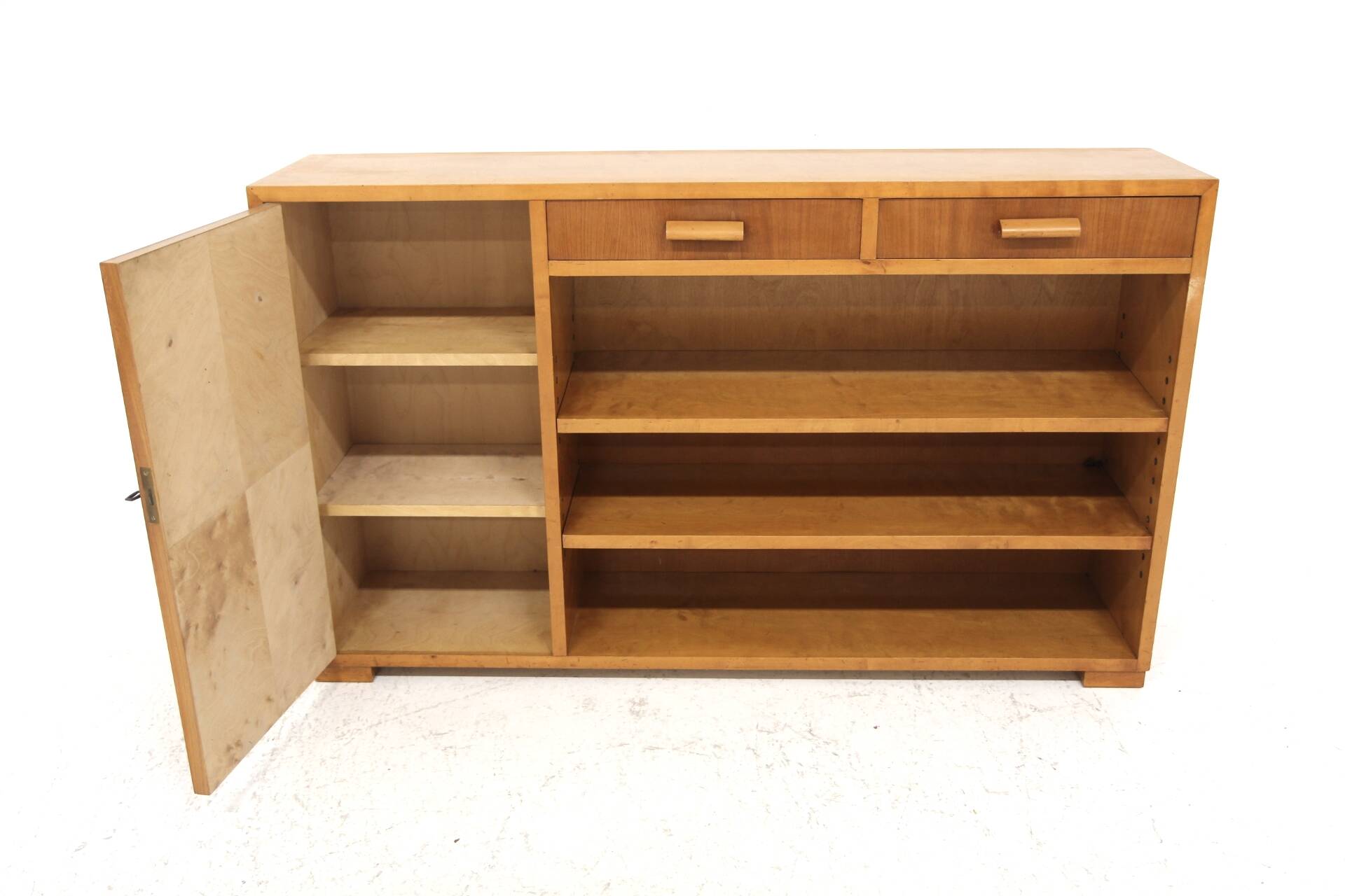Scandinavian elm bookcase, Swedish modern, Sweden, 1940