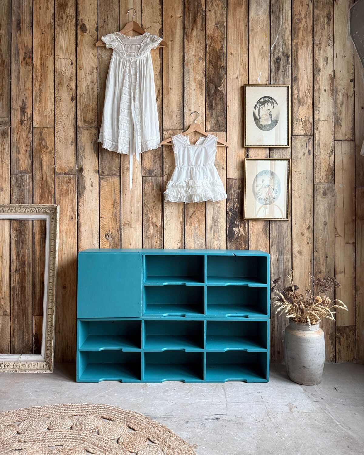 Large vintage wooden mail sorter (refurbished)