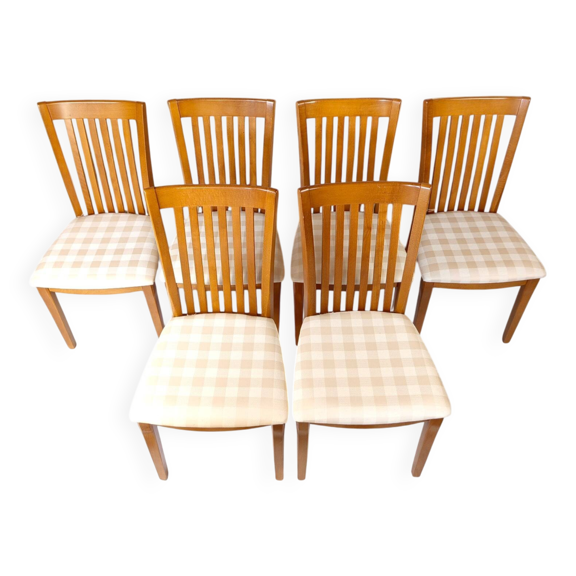 Set of 6 beechwood chairs
