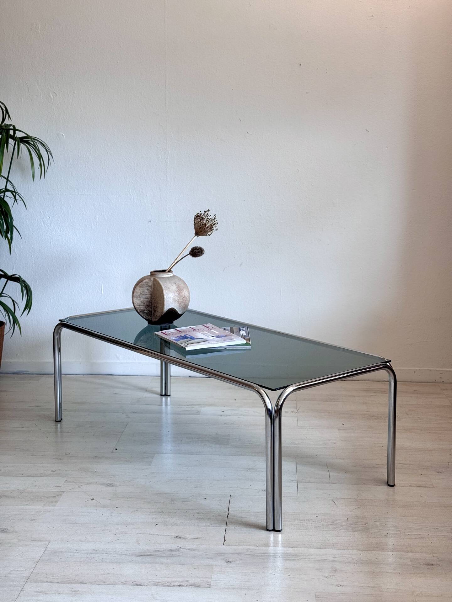 Vintage chrome coffee table 1970’s