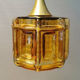 Swedish hanging lamp by Carl Fagerlund for Orrefors glass factory 1970s.