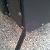 Vintage black skai sofa